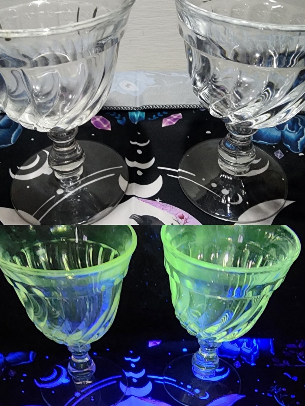 Vintage Fostoria "Colony" Goblets (2)
